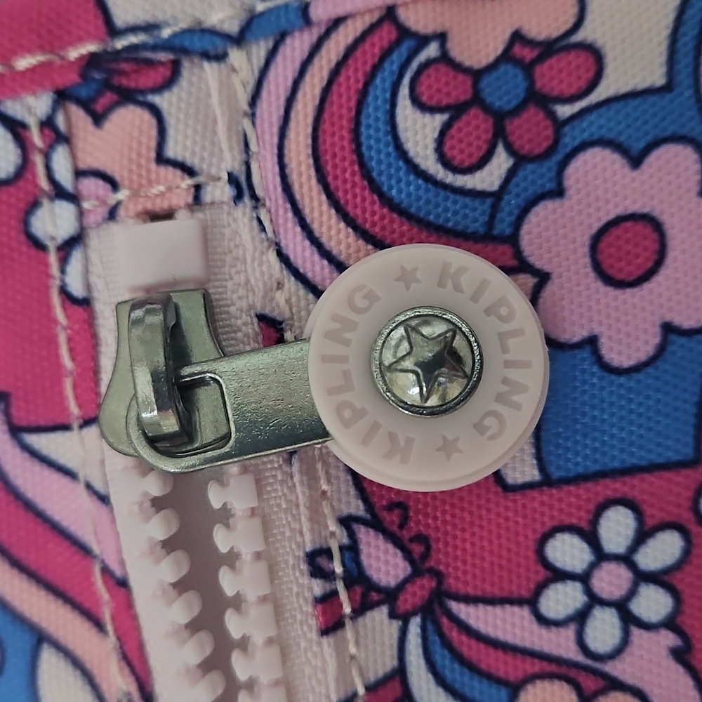 Kipling Pink Blue Floral Rainbow Crossbody Bag - Picture 6 of 10